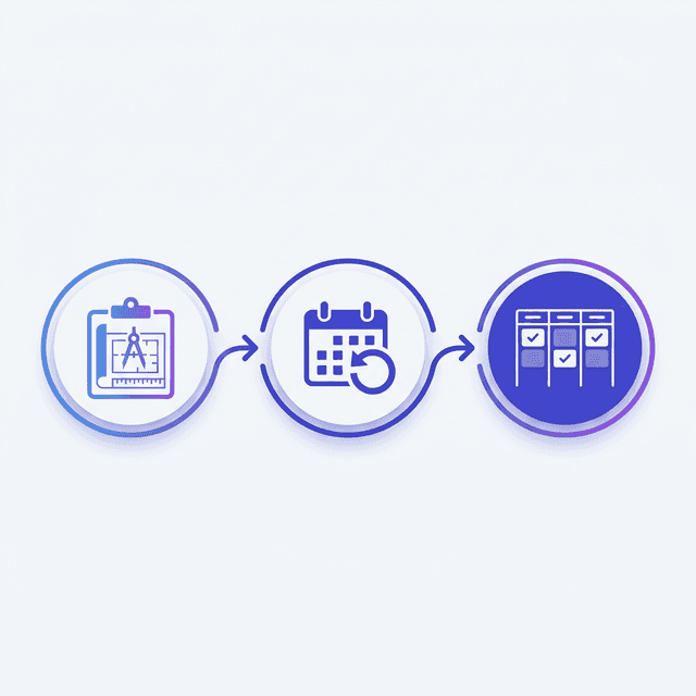 Scheduling workflow illustration